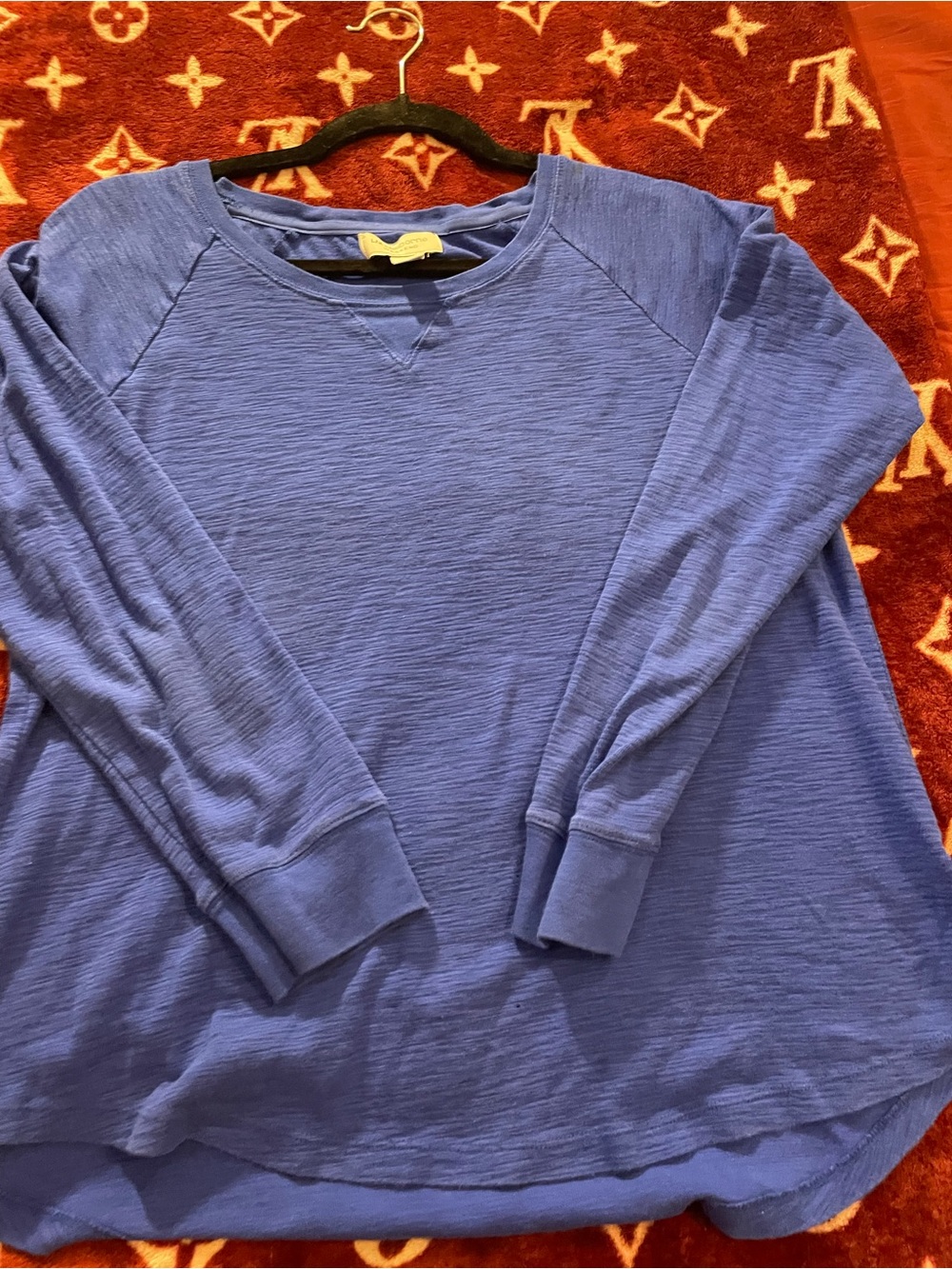 Liz Claiborne Weekend Blue Crewneck Long-Sleeve Sweater/Sweatshirt